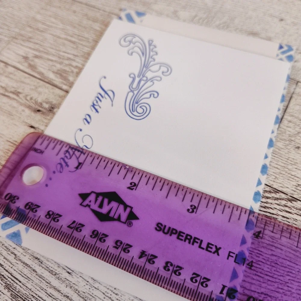 Just a Note Stationery Cards with Envelopes Blue‎ Design Blank Inside Set of 3